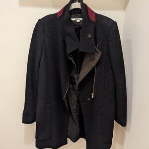DKNY Wool Stand Collar Coat